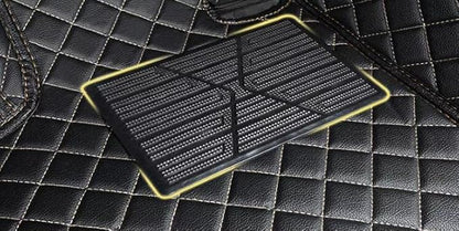 Custom All-Weather Protection Leather Car Floor Mats for Cars Sedan SUV Sports Car Waterproof Floor Mat (Purple)