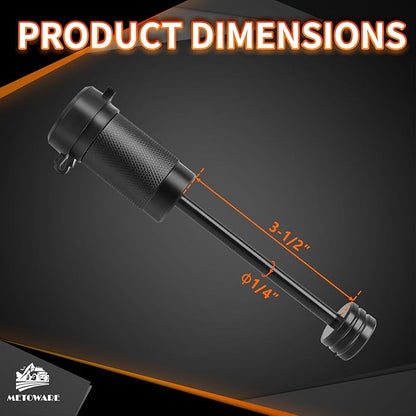 METOWARE Trailer Tongue Coupler Lock 1/4" Dia, 3-1/2" Span, Trailer Hitch Lock for Latch-Type Coupler, Black Trailer Pin Lock for Towing Trailer RV Car Boat Truck (2 Pack)