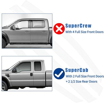 4PCS in Channel Rain Guards for 2004-2014 Ford F150 Extended Super Cab, Durable Side Window Deflectors,Vent Window Visors Shade Shield, 2005 2006 2007 2008 2009 2010 2011 2012 2013