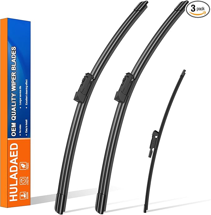 HULADAED® 24'' 20'' 15'' Windshield Wipers Replacement for Land Rover Range Rover 2023 2022 2021 2020 2019 2018 2017,Silicone Front Rear Wiper blades for MY Car-All Weather & Quiet(3 PACK)