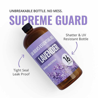 (2-Pack) Lavender Essential Oil for Diffusers, Candles, Hair, Spray, Home – 16 oz Bulk