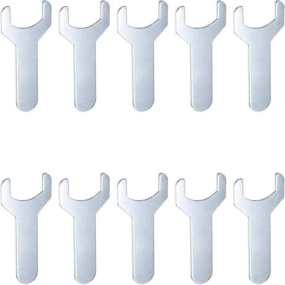HARFINGTON 10pcs Small Wrench 22x70x2mm Metric U-Shaped Single Open Ended Spanner Super Thin Flat Head Galvanizing Wrench for Automotive Repair Furniture Assembly