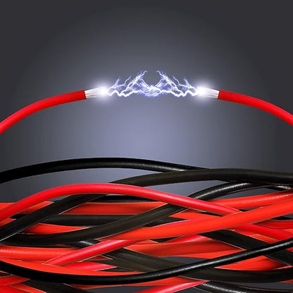 6 Gauge Wire - iGreely 10 FT Red & 10 FT Black 6 Gauge Tinned Copper Electrical Wire Cable for Car Audio Automotive Trailer Marine Harness Wiring 6AWG 10Ft