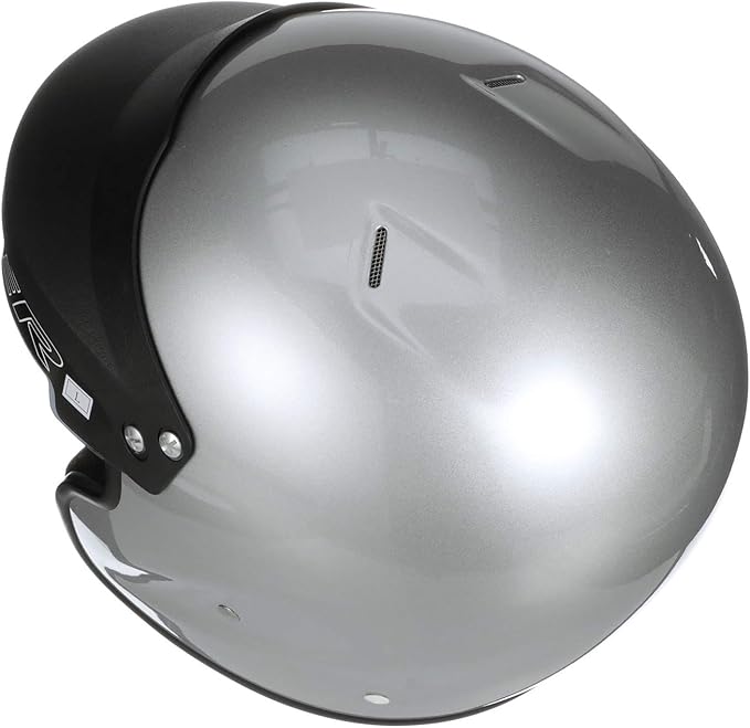 Conquer Snell SA2020 Approved Open Face Auto Racing Race Car Helmet - Adult | Men | Women | Youth - ( Black / White / Silver )