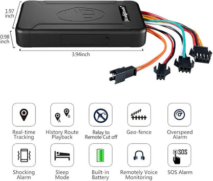 SinoTrack GPS Tracker Device for Vehicles – 4G Real-Time Tracking Location, Speed & Route Monitoring, Geo-Fence Alerts, No Tracking System Subscription – Works for Cars, Trucks & Fleets