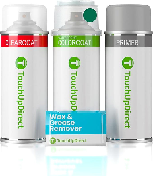 TouchUpDirect DAN Hakone Green Compatible with Toyota Exact Match Touch Up Paint Aerosol - Preferred Kit