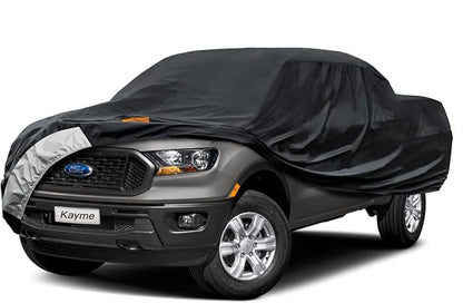 Kayme 7 Layers Truck Cover Fit Ford Ranger (2019-2025) Super Cab/Crew Cab Bed, Waterproof All Weather, Heavy Duty Outdoor Pickup Truck Cover Sun UV Rain Protection.