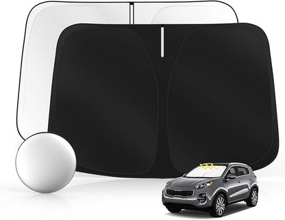 Windshield Sun Shade for Kia Sportage 2018-2022 Foldable Sunshade Custom Fit Front Window Car Interior Accessories Protector Blocks UV Rays