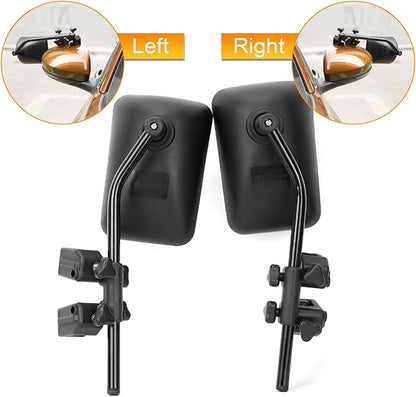 Clip-On Mirror Extenders for Towing - 360° Adjustable Side Mirror Extensions with Flat Locking Design，Tool-Free Installation compatible with RV, SUV, Trucks, Vans, Trailers (1 Pair)