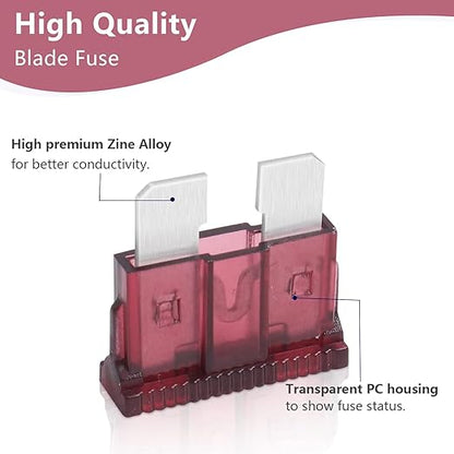 (80Pcs) 40 Amp Standard Fuse, 40A Car Blade Fuses for Car/RV/Truck/SUV/Motorcycle/Boat
