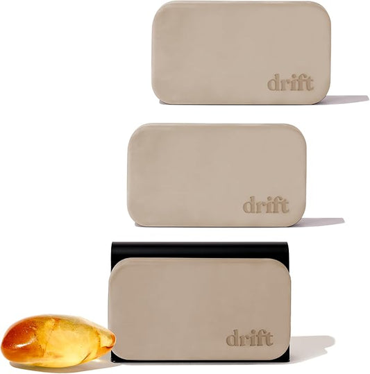 Drift Car Air Freshener - Stone Air Freshener - Car Odor Eliminator - Amber 3 Pack Starter Kit - CLIP INCLUDED - Amber 3 Pack