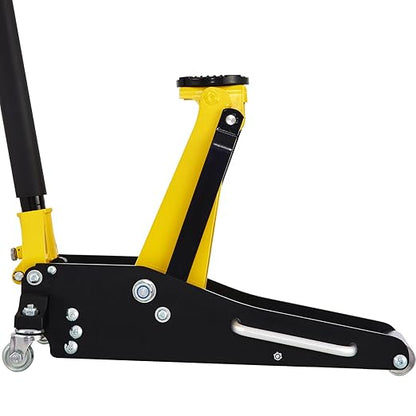 VEVOR Low Profile Floor Jack 1.5 Ton (3300 LBS), Aluminum and Steel Race Ground Elevator with Dual Pistons Quick Lift Pump Auto Repair Car Maintenance, Lifting Range 3-3/20"-14-10/27"