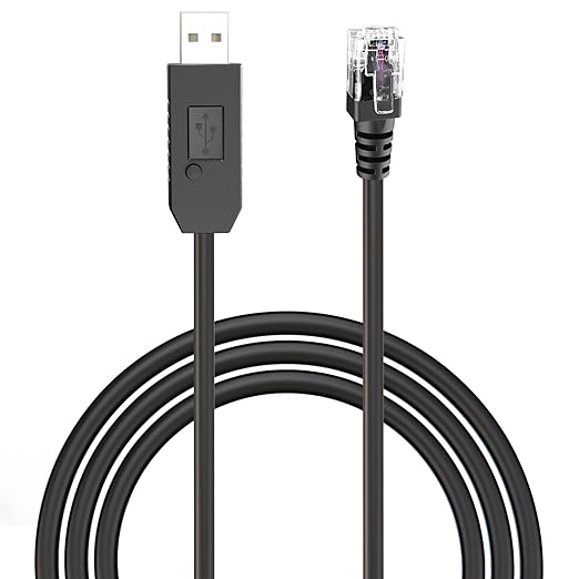 Radar Detector Cable, USB to RJ11 Plug Power Cord with Mute Function,Replacement Power Cable,for Escort Smart MAX 360 Passport Cobra 360 Unide R1/3/4/DFR8/9 Radenso XP etc Radar Detector.