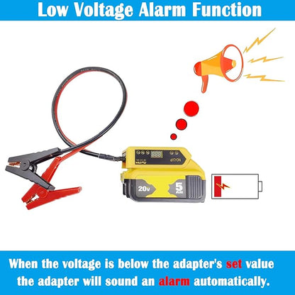 Battery Jumper Cables Compatible with De.Walt Battery Jumper Cables, Automotive Booster Cable for Car Jump Starting Using Tool 8AWG 2.02FT