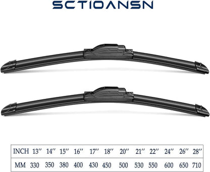 3Pcs Wiindshield Wiper Blades for Toyota Sienna 2005 2006 2007 2008 2009 2010, Original Equipment Automotive Replacement Windshield Wiper Blades for My Car- 26"/19"/16T" (Pack of 3) J- HOOK