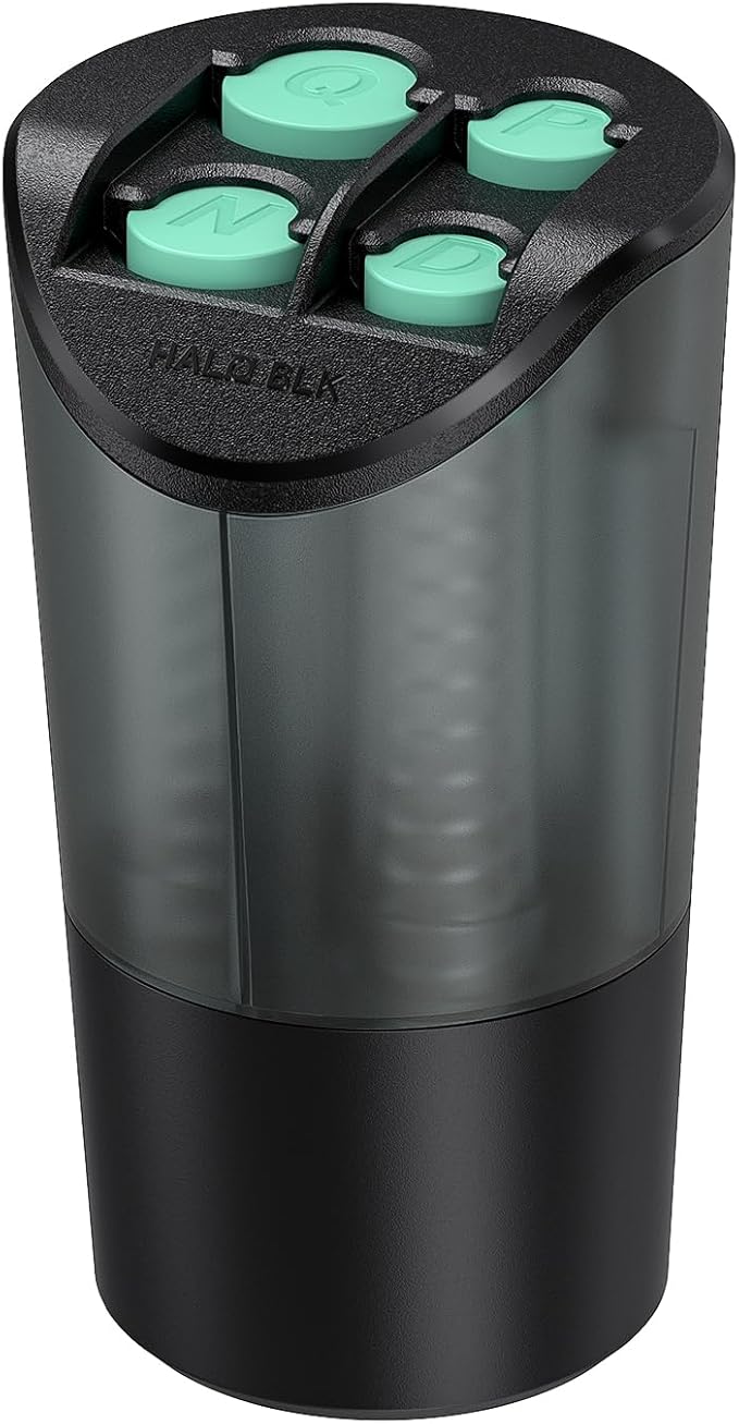 HALOBLK Large Capacity Coin Holder for Car Change Organizer, Compatible with Most Vehicles & Trucks, Black-2Pack