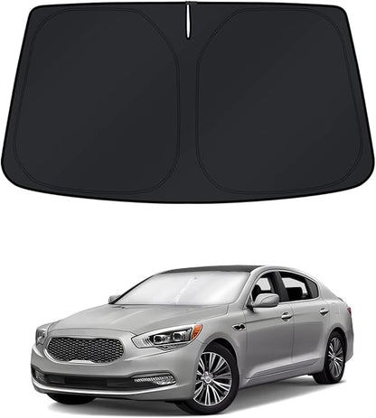 KUST Windshield Sun Shade for Kia K9/K900 2013–2018 Custom Fit Window Shade Sun Visor Cover Foldable Blocks UV Rays Keep Your Car Cooler