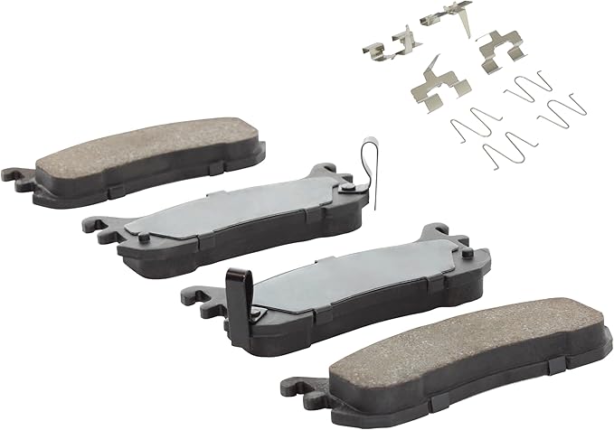 Premium Semi-Metallic Rear Brake Pads (1001-0636M) Compatible with Ford Escort 1997-2003, Mazda Miata 1994-2003, Mazda Protege 1995-1998, Mercury Tracer 1997-1999