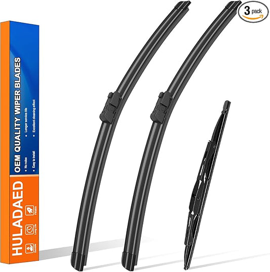 HULADAED® 26'' 14'' 10'' Windshield Wipers Replacement for Chevy/Chevrolet Trax 2023-2013,Silicone Front Rear Wiper blades for MY Car-All Weather & Quiet(3 PACK)