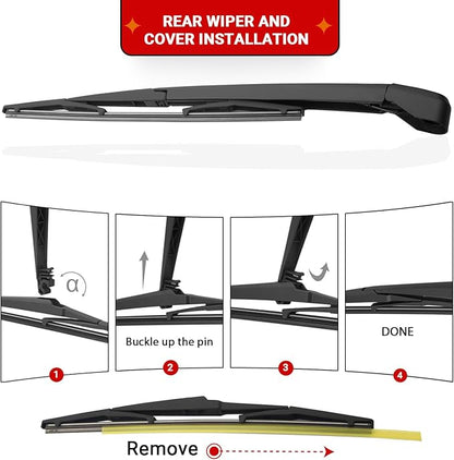 Windshield Wiper Blades Replacement for Toyota Prius 2010 2011 2012 2013 2014 2015 Original Factory Quality Front Rear Wipers Blade Set for My Car - 26" 19" 16" (Pack of 3)