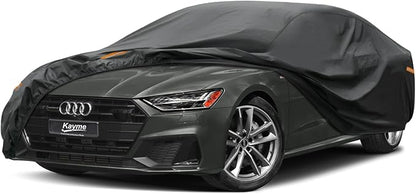 Kayme 7 Layers Car Cover Custom Fit for Audi A7 S7 RS7 (2010-2025) Waterproof All Weather for Automobiles, Outdoor Full Cover Rain Sun UV Protection.Black