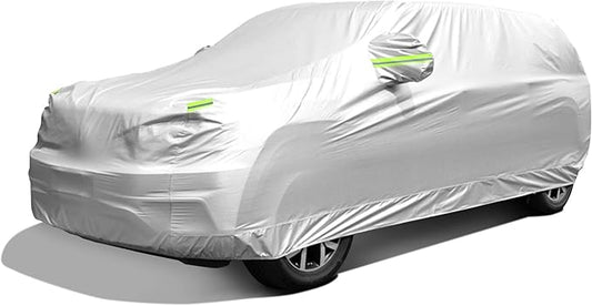 Car Cover Waterproof All Weather, GORDITA Full Exterior Covers with Mirror Pocket, Outdoor Car Cover UV Snow Rain Wind Dust All Weather Outdoor Protection Universal Fit SUV Length 189-204'' inch