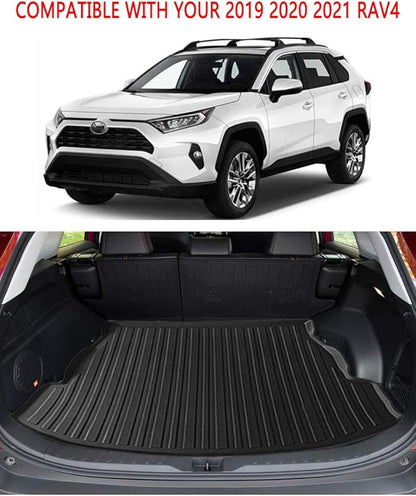 RAV4 Cargo Liner - Compatible with RAV4 2019 2020 2021 2022 2023 2024 2025 Models,All-Weather Rear Trunk Tray Cargo Mats Custom Fit for Toyota RAV-4,3D Tech Waterproof Durable Flexible Accessories