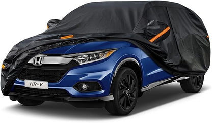 Kayme 7 Layers SUV Car Cover Custom Fit for Honda HR-V HRV (1995-2025) Waterproof All Weather for Automobiles, Outdoor Full Cover Rain Sun UV Protection.Black