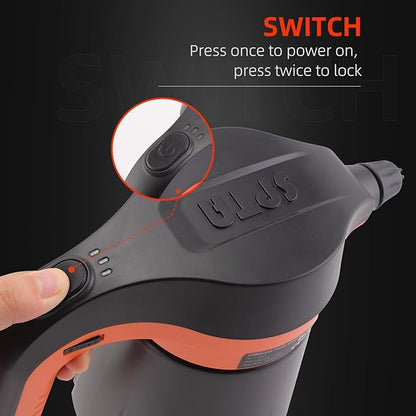 SPTA Electric Pressurized Soap Sprayer - 2.25L/76 oz Cordless Car Foam Sprayer with 500ML Car Wash Shampoo for Detailing