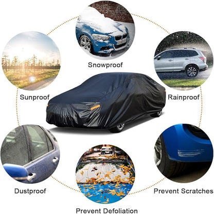 Kayme 7 Layers Car Cover Custom Fit for Pontiac Solstice (2005-2009) Waterproof All Weather for Automobiles, Outdoor Full Cover Rain Sun UV Protection.