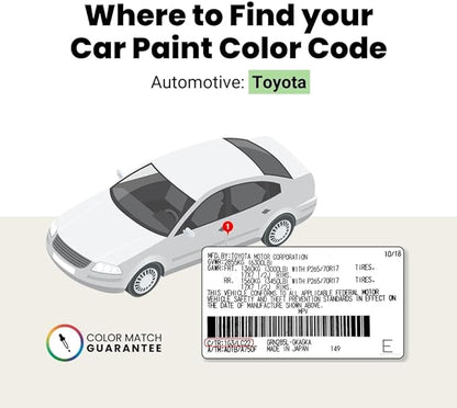 TouchUpDirect 8X8 Blueprint Compatible with Toyota Exact Match Touch Up Paint Combo - Preferred Kit