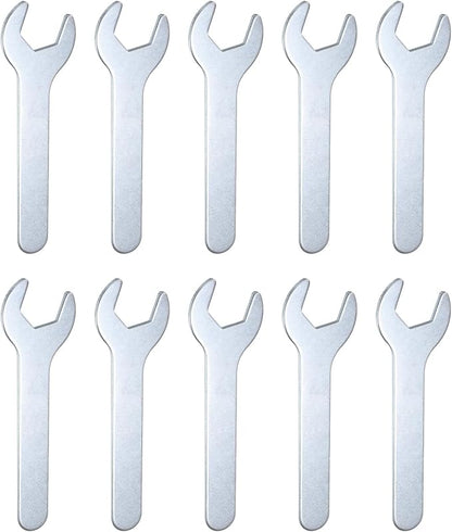 HARFINGTON 10pcs Small Wrench 20x126x2.8mm Metric U-Shaped Single Open Ended Spanner Super Thin Flat Head Galvanizing Wrench for Automotive Repair Furniture Assembly