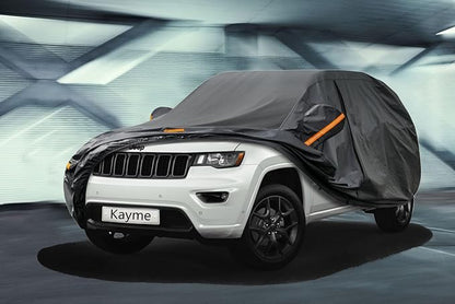 Kayme 7 Layers SUV Car Cover Custom Fit for Jeep Grand Cherokee (2010-2025) Waterproof All Weather for Automobiles, Outdoor Full Cover Rain Sun UV Protection.