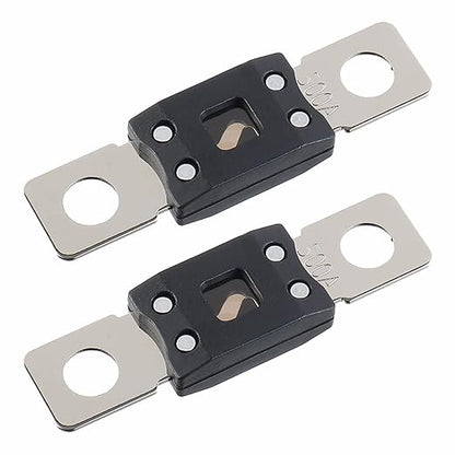 500A MEGA High Current Fuse - 500 Amp Bolt-on Fuse for Cars, Trucks, Construction Vehicles, Buses, Caravans (2 Pcs)