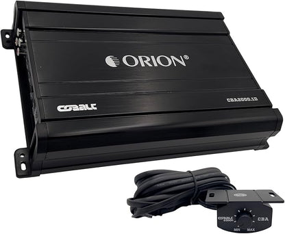 Orion Cobalt CBA2000.1D Monoblock 1-Channel Class D Amplifier for Car Subwoofer, 2000W, 2/4 Ohm Stable, Adjustable Low Pass & Subsonic Filter with Bass Boost, MOSFET Power Supply, Bass Knob Included