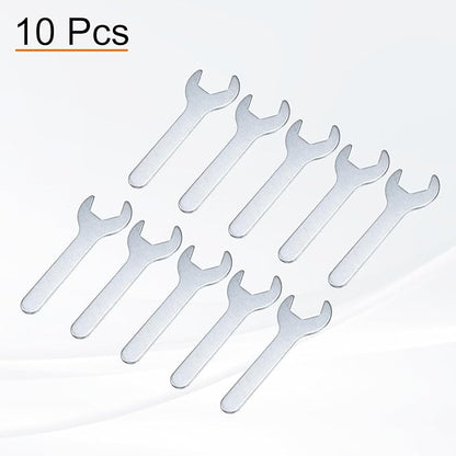 HARFINGTON 10pcs Small Wrench 25x126x2.8mm Metric U-Shaped Single Open Ended Spanner Super Thin Flat Head Galvanizing Wrench for Automotive Repair Furniture Assembly