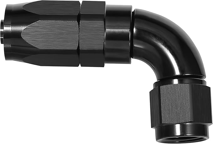 EVIL ENERGY 4AN 90 Degree One Piece Full Flow Hose End Fitting Swivel For CPE Braided Hose