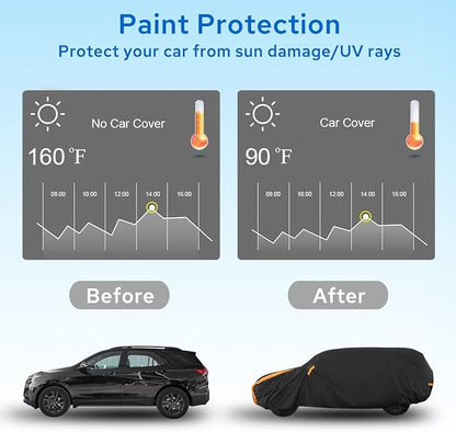 Avecrew SUV Car Cover Waterproof All Weather for Automobiles, Outdoor Heavy Duty Full Exterior SUV Covers (Length: 182"-191")