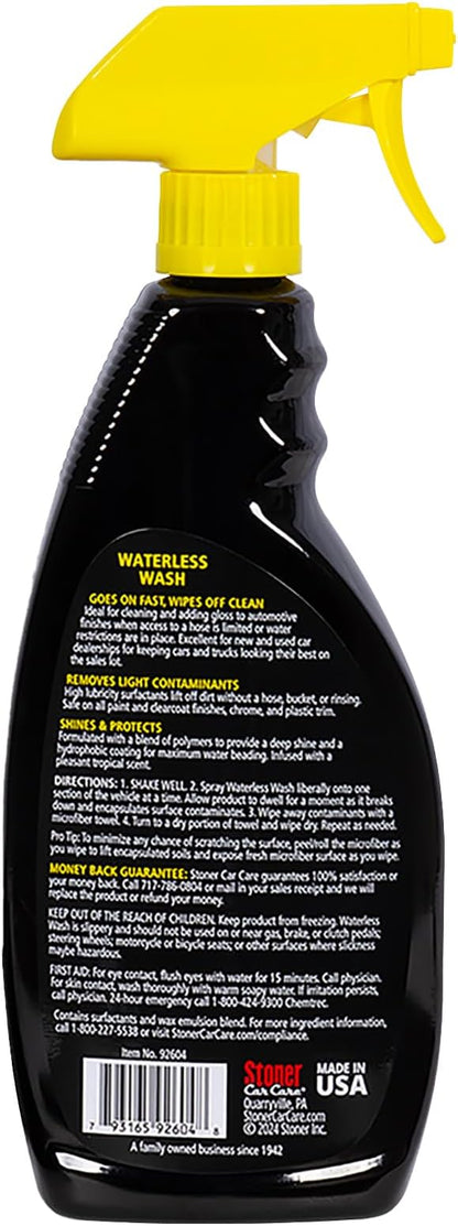 Stoner Car Care 92604-2PK Waterless Wash Car Detailing Spray – Safe, Scratch-Free Formula Quickly Cleans, Shines & Protects Cars, Trucks, Boats, Motorcycles, RVs & More – 22 Fl Oz, Pack of 2