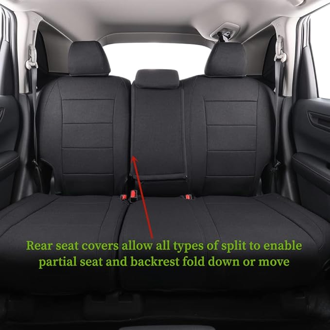 coverdream Custom Seat Covers Compatible with Select Honda CRV 2012 2013 2014 Models (Black,Full Set)