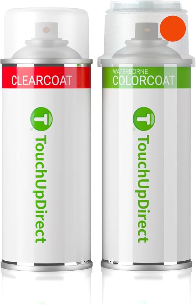 TouchUpDirect D19 Mikan Blast Compatible with Toyota Exact Match Touch Up Paint Aerosol - Essential Kit