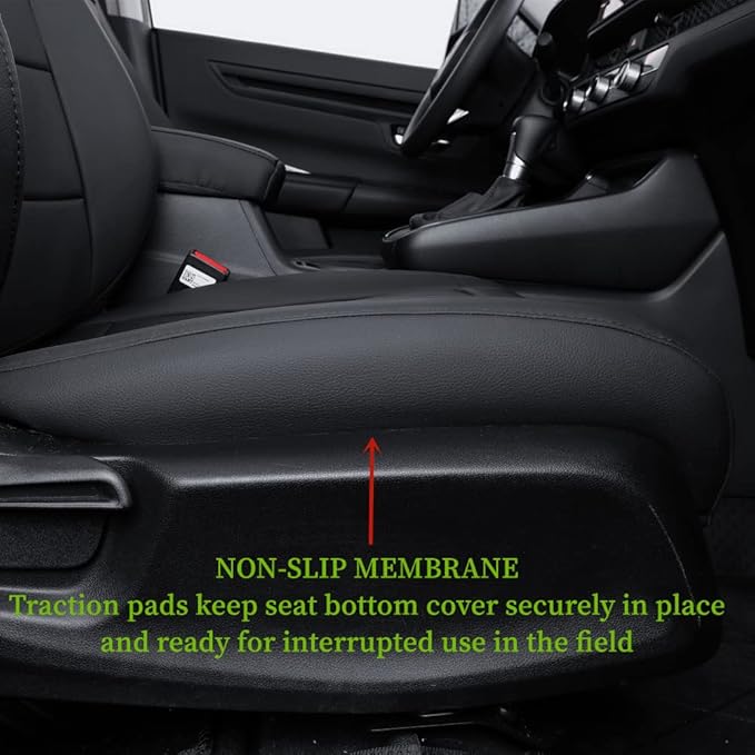 coverdream Custom Seat Covers Compatible with Select Honda CRV 2015 2016 Models - Leatherette (Black,Full Set)