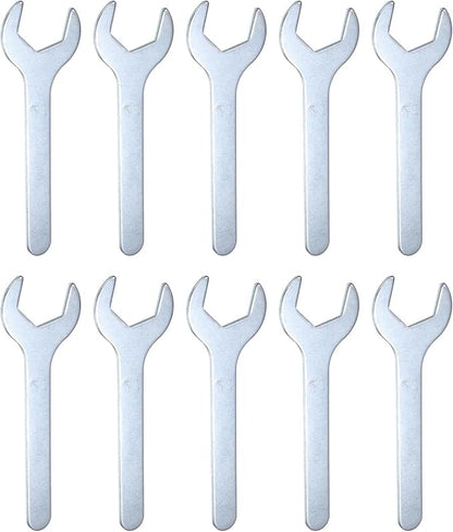 HARFINGTON 10pcs Small Wrench 27x140x2.6mm Metric U-Shaped Single Open Ended Spanner Super Thin Flat Head Galvanizing Wrench for Automotive Repair Furniture Assembly