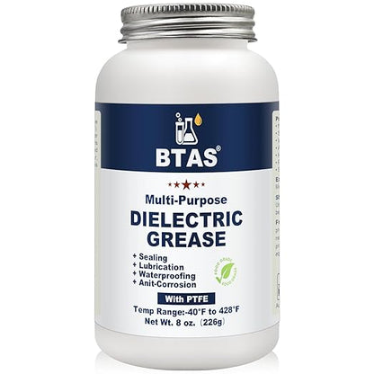 Dielectric Grease for Automotive Electrical Connectors,Car Battery Terminal Spark Plug Boot Corrosion Preventer Electric Silicone Paste,Dialectical Grease of Marine Electronics with PTFE 8 oz