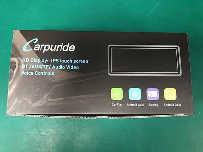 2025 Carpuride Wireless Carplay & Android Auto with Dash Cam - 10.26 Inch HD IPS Touch Car Play Screen for Car, 4K Front & 1080P Rear Camera, Loop Recording, Bluetooth Audio, Mirror Link, GPS, Siri