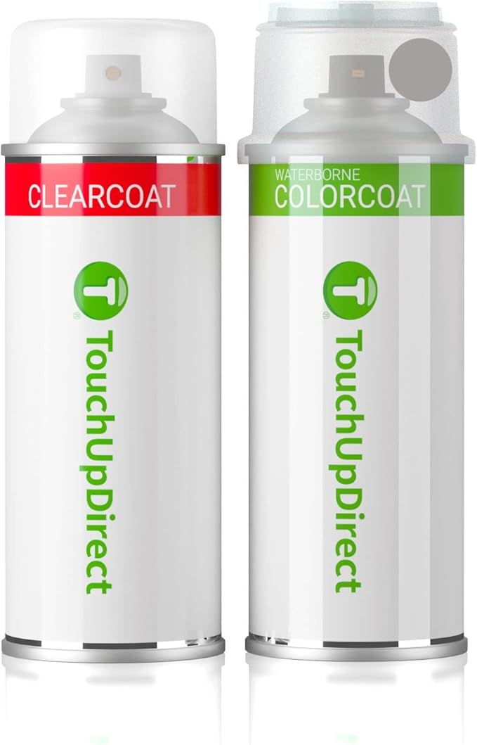 TouchUpDirect 1K0 Silver Knockout Metallic Compatible with Toyota Exact Match Touch Up Paint Aerosol - Essential Kit