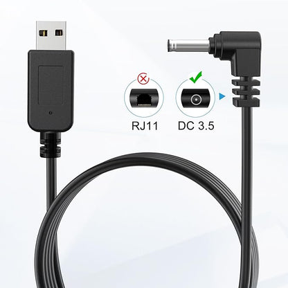 Radar Detector Cable, USB to DC3.5 Plug Cord,Replacement Radar Detectors Power Cable for Cobr RAD 350 380 450 480i Uniden DFR1 DFR3 DFR5 whistler Radenso Pro M Radar Detector (DC3.5-9.84FT)