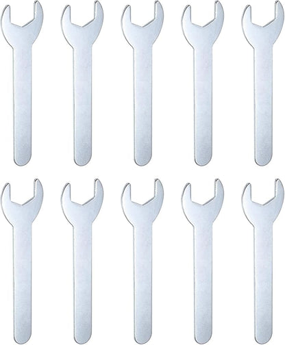 HARFINGTON 10pcs Small Wrench 17x108x2mm Metric U-Shaped Single Open Ended Spanner Super Thin Flat Head Galvanizing Wrench for Automotive Repair Furniture Assembly