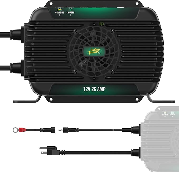 Battery Tender PowerPlus 12V, 26 AMP Battery Charger and Maintainer - IP68 Weather Resistant