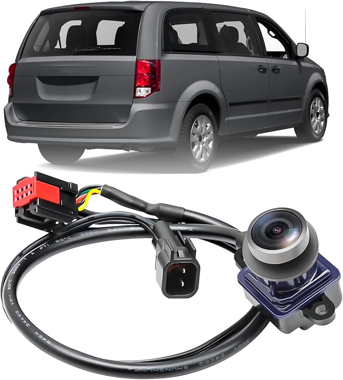 56054157AA Rear View Backup Camera Compatible with 2011-2016 Chrysler Town & Country 2011-2020 Dodge Grand Caravan HD Color Night Vision Waterproof Backup Camera 4672639AA CH1960103